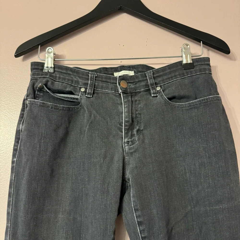 Eileen Fisher Organic Cotton Skinny Jeans Black Women Size 6 - Picture 4 of 7